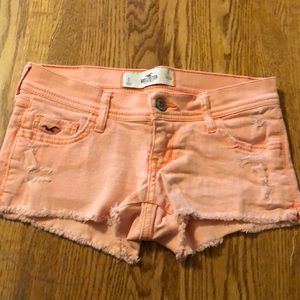 Hollister ripped jean shorts